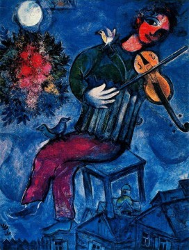 El violinista azul contemporáneo Marc Chagall Pinturas al óleo